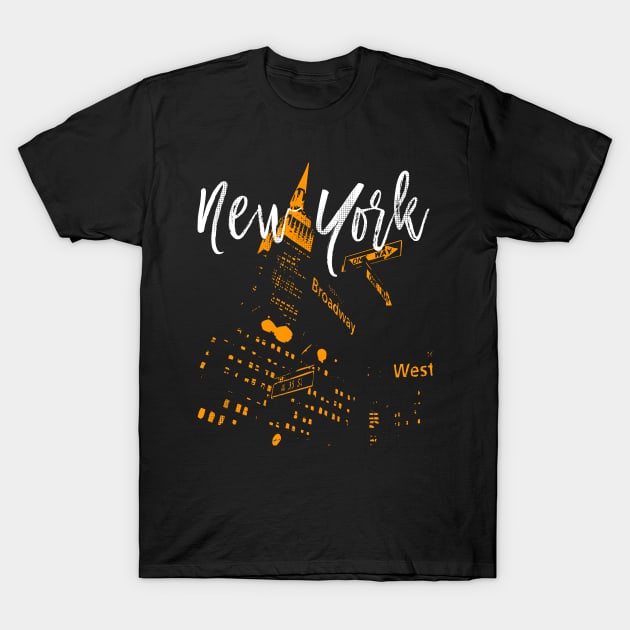 New York City T-Shirt by Designkix